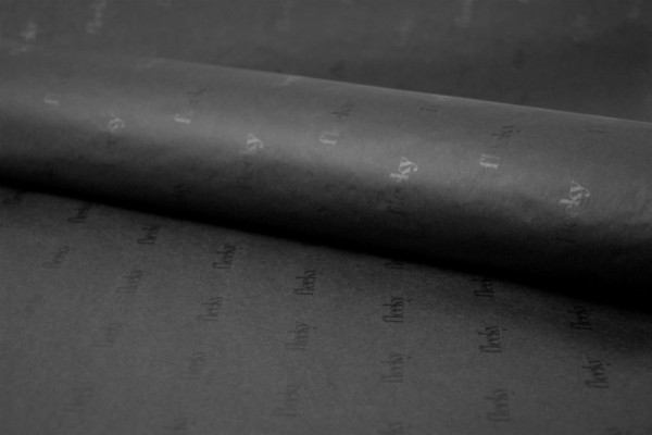 Seidenpapier schwarz mit Lackdruck, 30 g/m², 75x50 cm